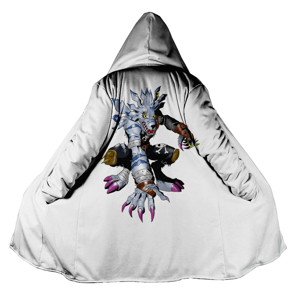 Digimon Adventure Weregarurumon Crouching With White Fur Anime Apparel
