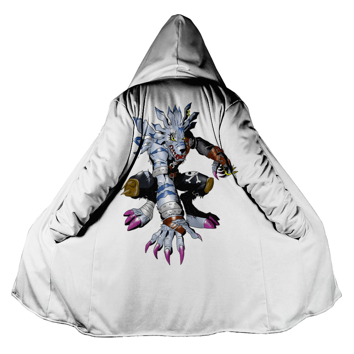 Digimon Adventure Weregarurumon Crouching With White Fur Anime Apparel