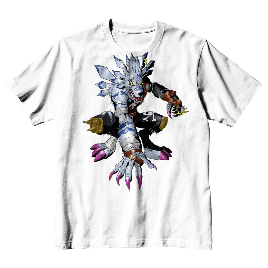 Digimon Adventure Weregarurumon Crouching With White Fur Anime Apparel