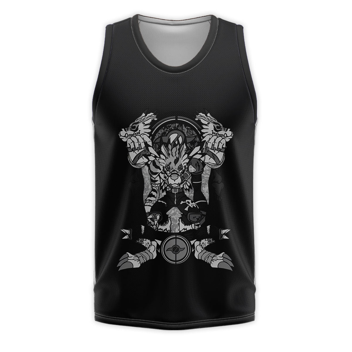 Digimon Adventure Weregarurumon Monochrome Tribal Totem Design Anime Apparel