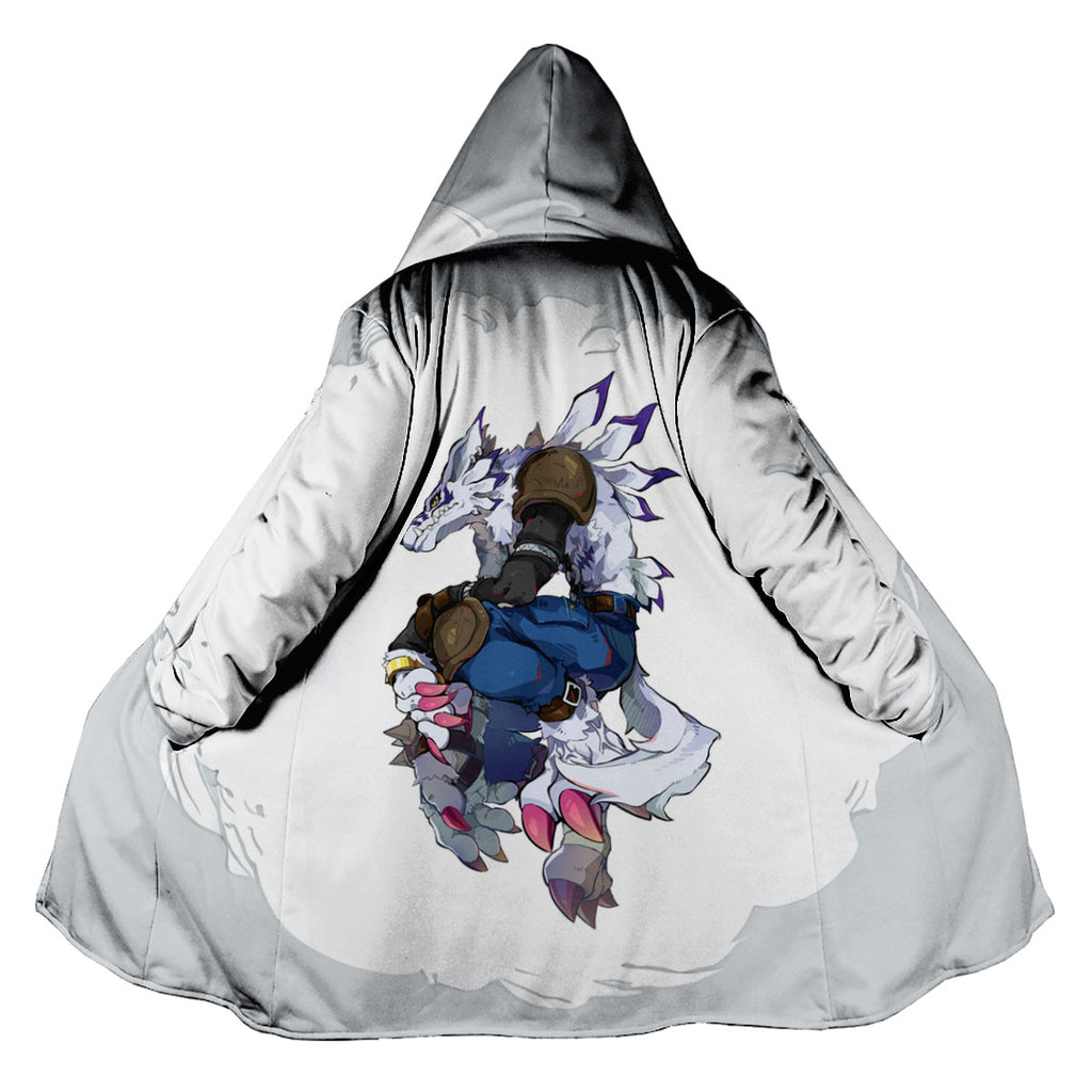 Digimon Adventure Weregarurumon Posing White Action Stance Anime Apparel