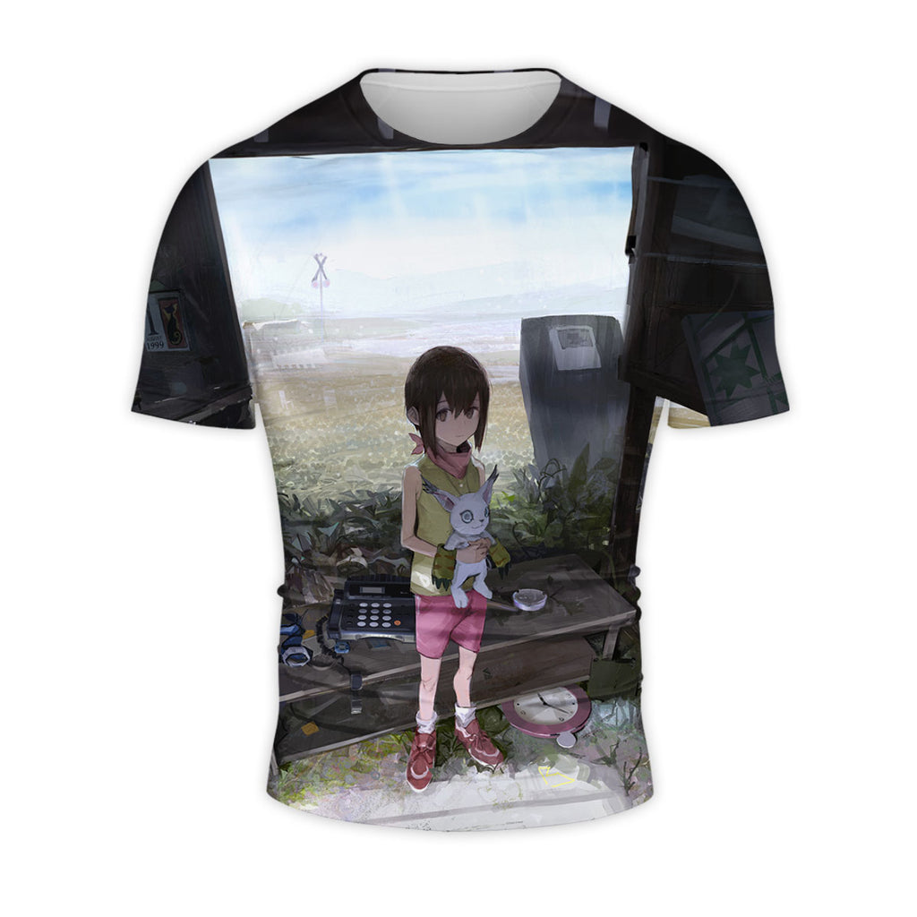 Digimon Adventure Yagami Hikari Holding Tailmon In Battle Anime Apparel