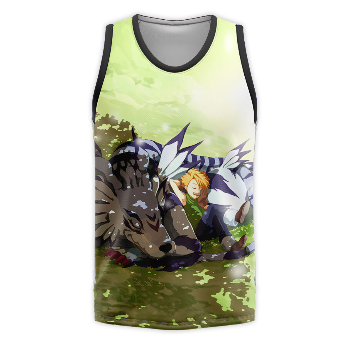 Digimon Adventure Yamato And Gabumon Taking A Peaceful Rest Anime Apparel