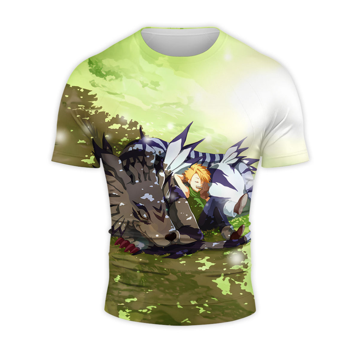 Digimon Adventure Yamato And Gabumon Taking A Peaceful Rest Anime Apparel