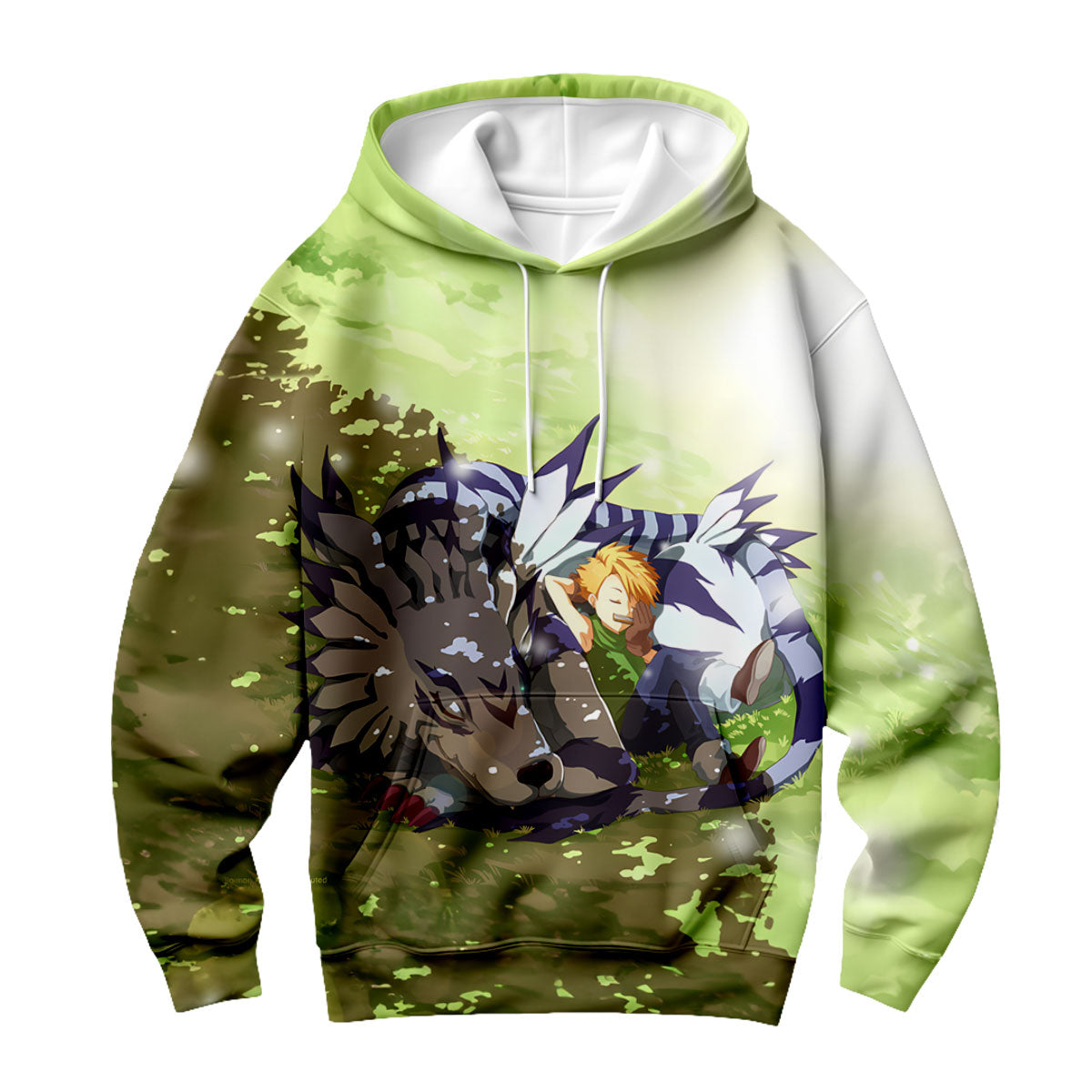 Digimon Adventure Yamato And Gabumon Taking A Peaceful Rest Anime Apparel