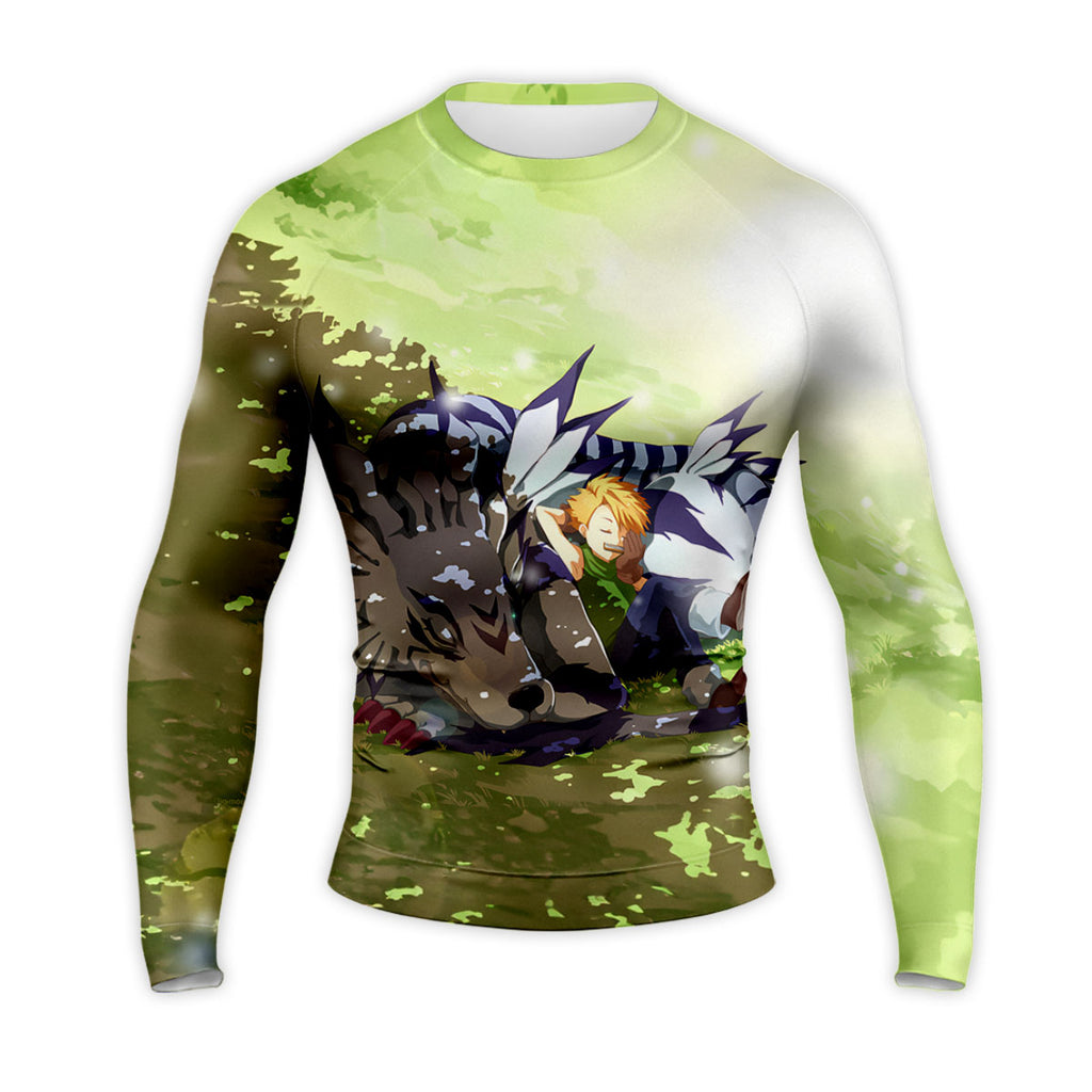 Digimon Adventure Yamato And Gabumon Taking A Peaceful Rest Anime Apparel