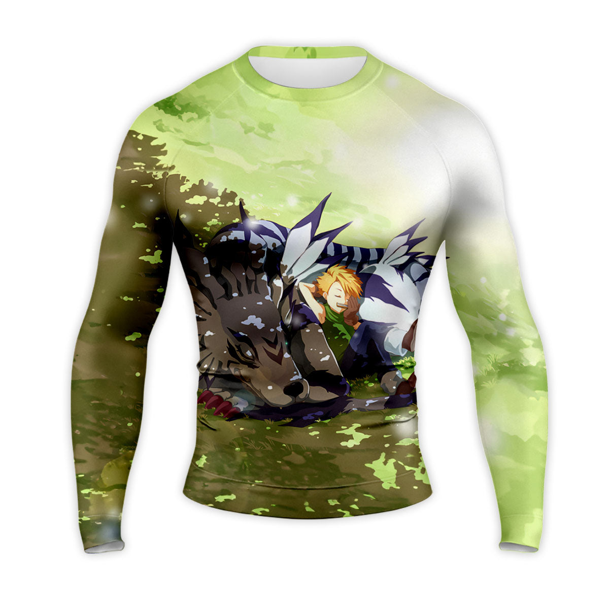 Digimon Adventure Yamato And Gabumon Taking A Peaceful Rest Anime Apparel
