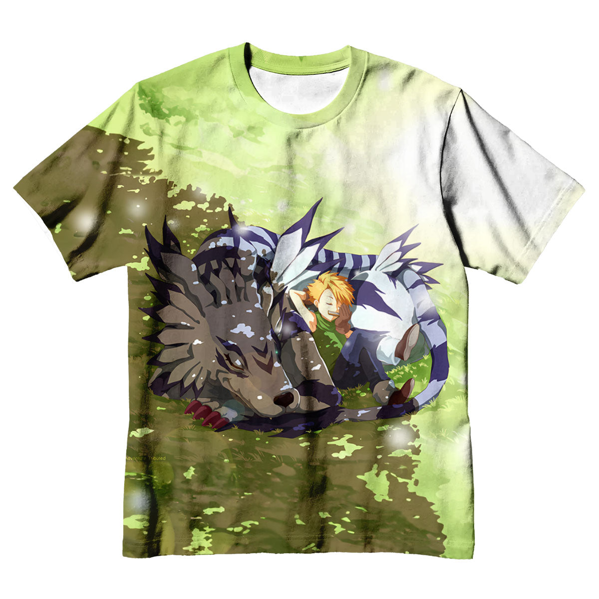 Digimon Adventure Yamato And Gabumon Taking A Peaceful Rest Anime Apparel