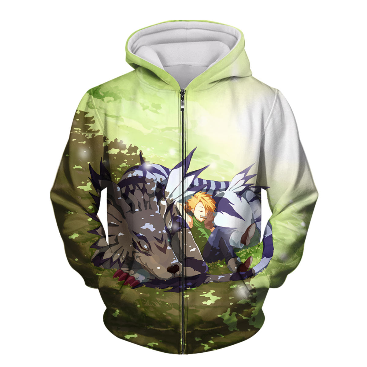 Digimon Adventure Yamato And Gabumon Taking A Peaceful Rest Anime Apparel