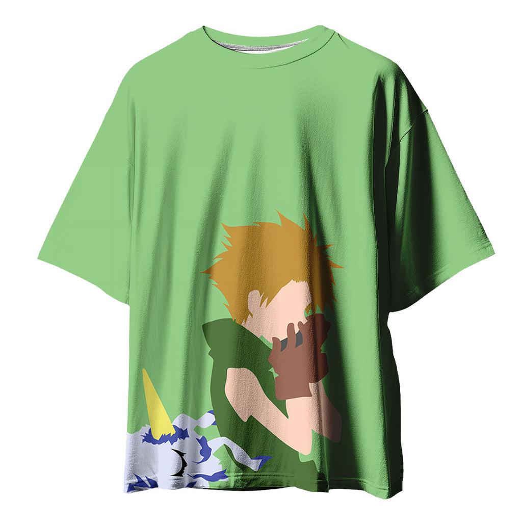 Digimon Adventure Yamato Playing Harmonica With Green Gabumon Anime Apparel