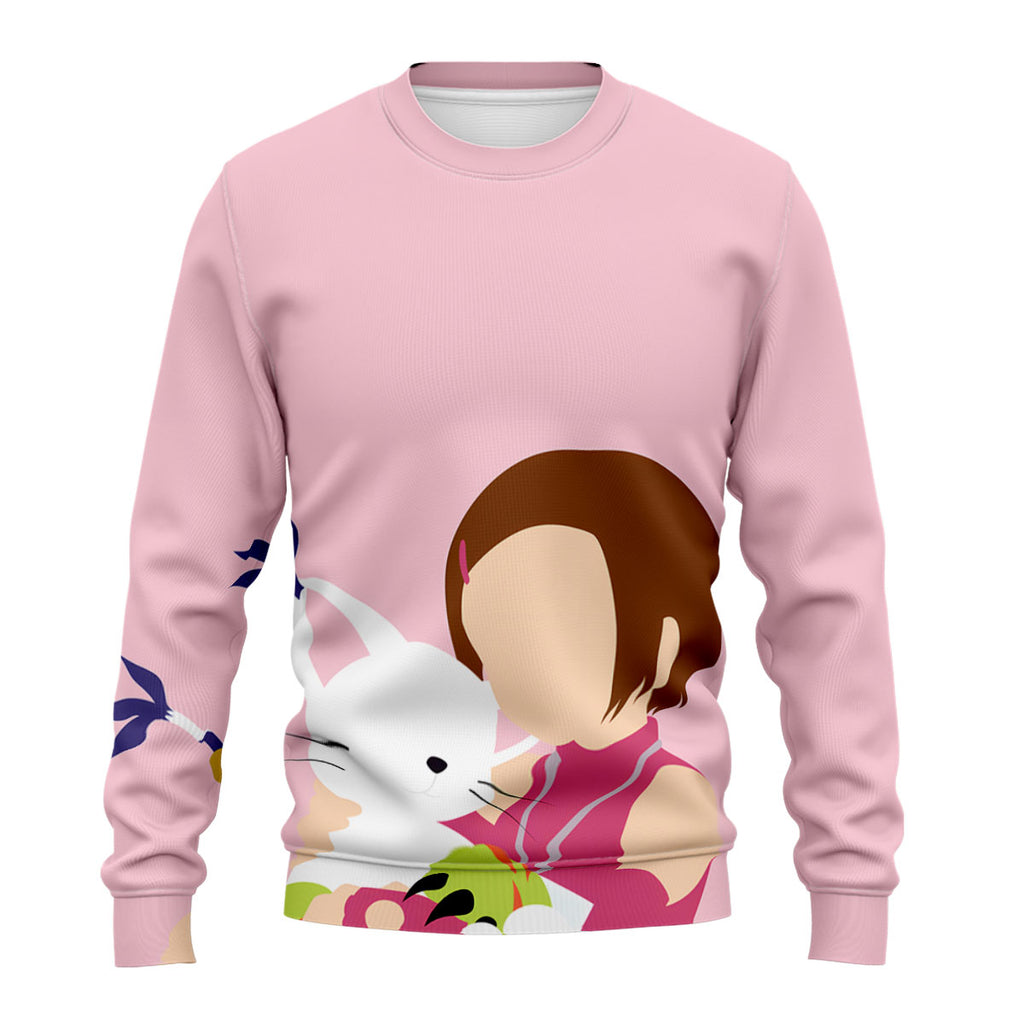 Digimon Adventure Young Hikari With Pink Tailmon Anime Apparel