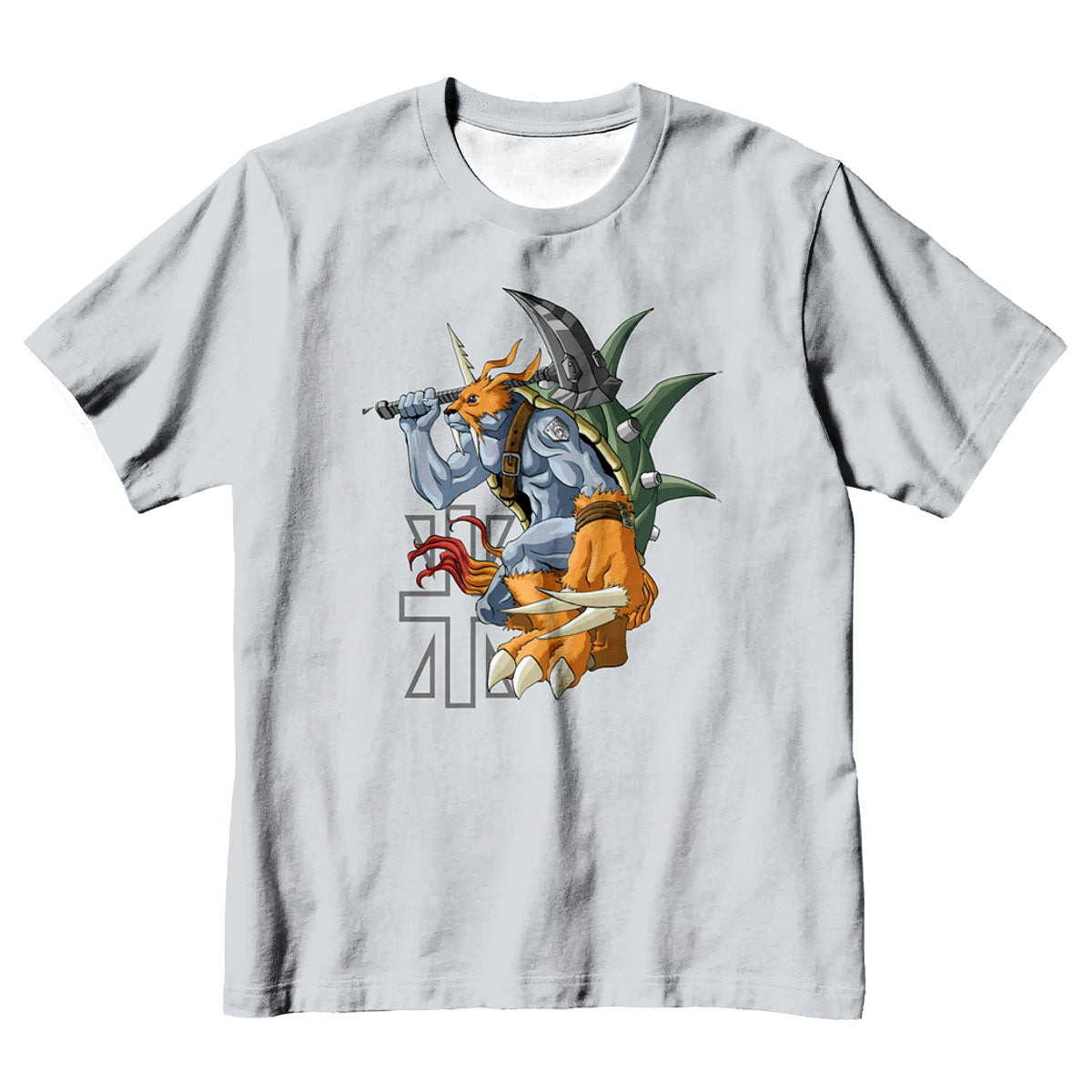 Digimon Adventure Zudomon Holding Thor's Hammer Anime Apparel