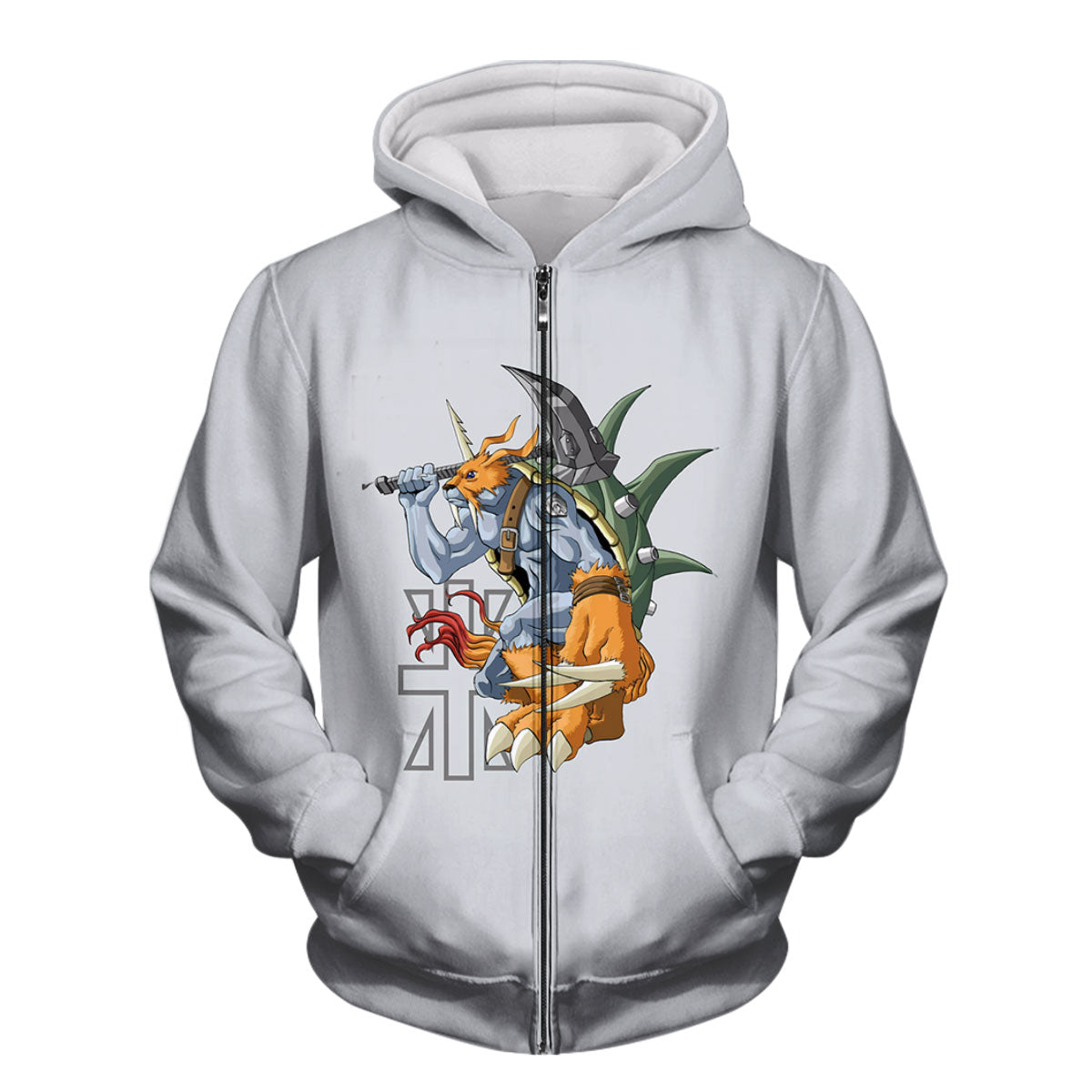 Digimon Adventure Zudomon Holding Thor's Hammer Anime Apparel