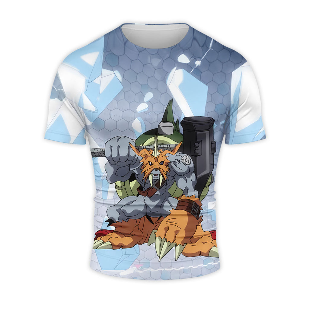 Digimon Adventure Zudomon Standing Wielding Hammer Weapon Anime Apparel