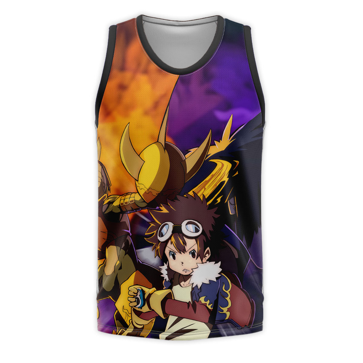 Digimon Fladramon Battling Megalogrowmon In Fierce Combat Anime Apparel