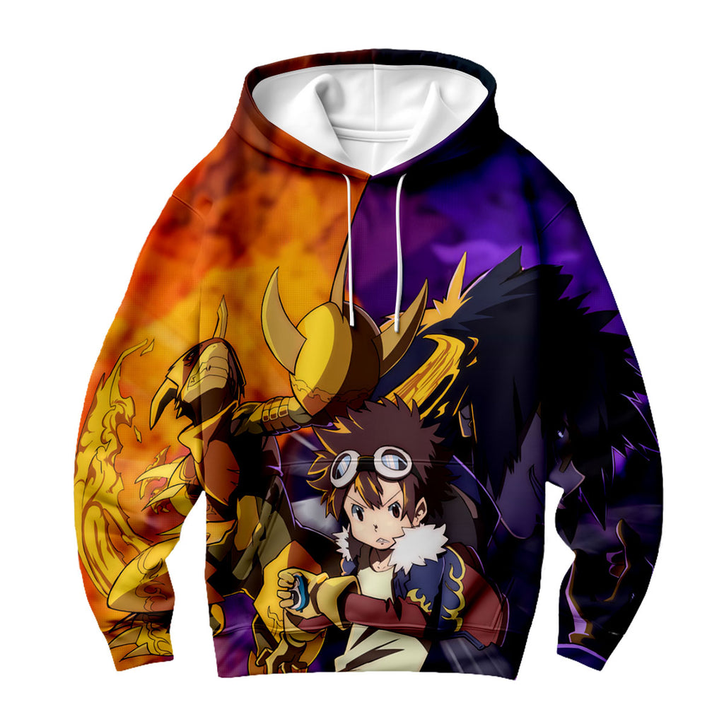Digimon Fladramon Battling Megalogrowmon In Fierce Combat Anime Apparel