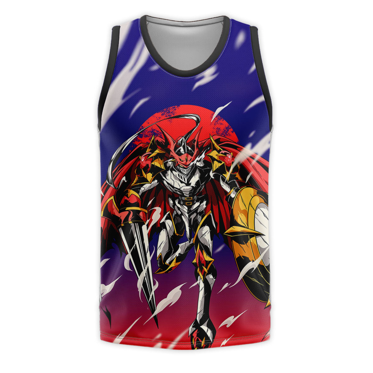 Digimon Gallantmon Flying In Red And Blue Aura Anime Apparel
