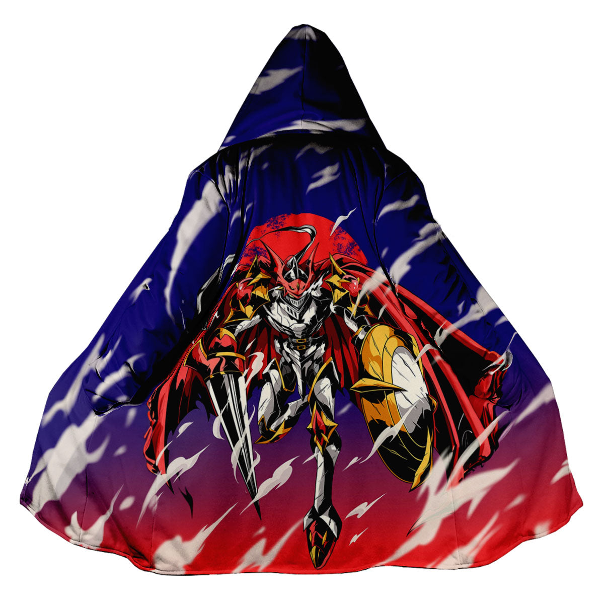 Digimon Gallantmon Flying In Red And Blue Aura Anime Apparel