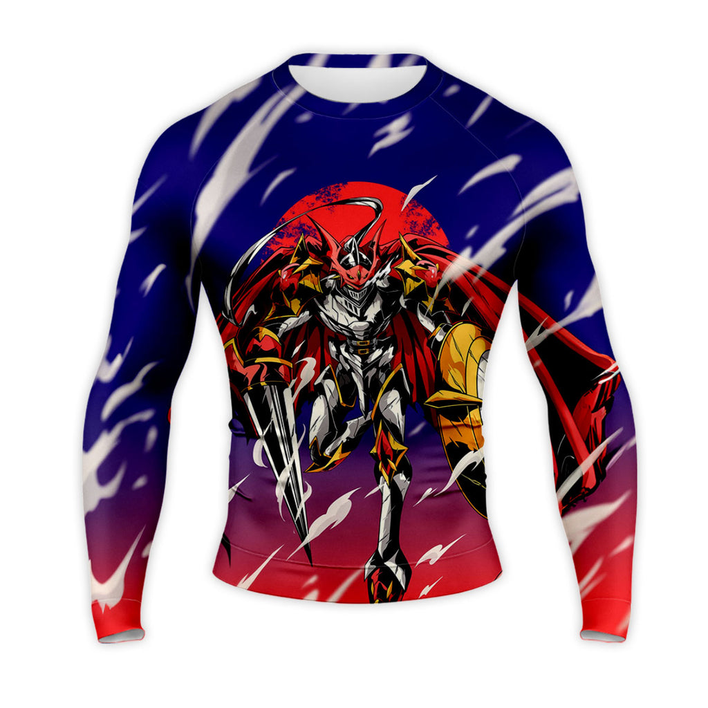 Digimon Gallantmon Flying In Red And Blue Aura Anime Apparel