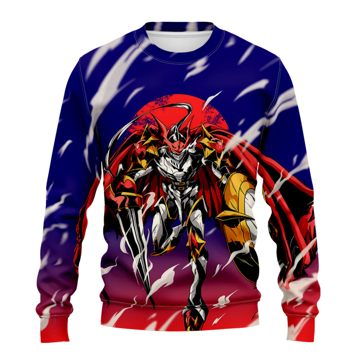 Digimon Gallantmon Flying In Red And Blue Aura Anime Apparel