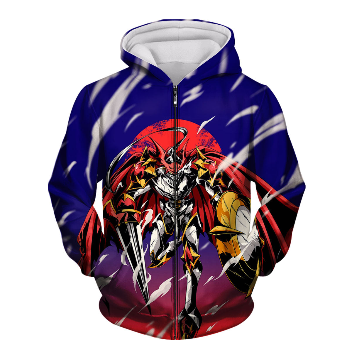 Digimon Gallantmon Flying In Red And Blue Aura Anime Apparel