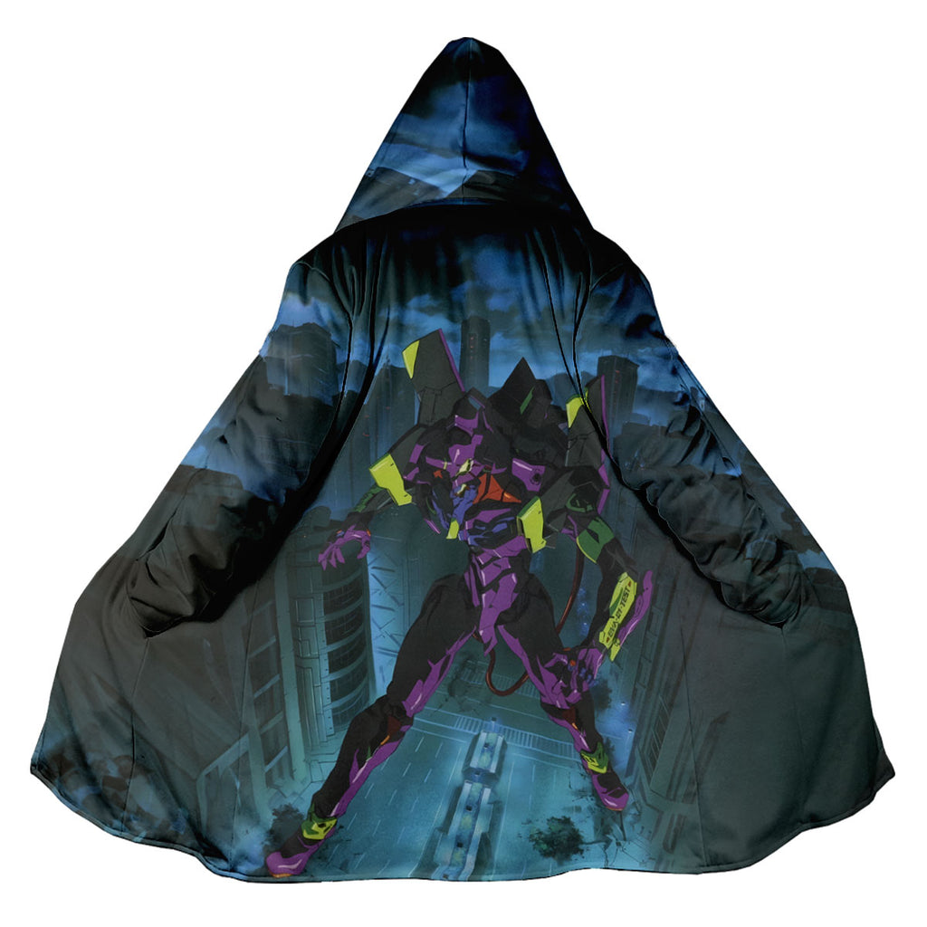 Eva-01 In City Confronting Enemies Anime Apparel