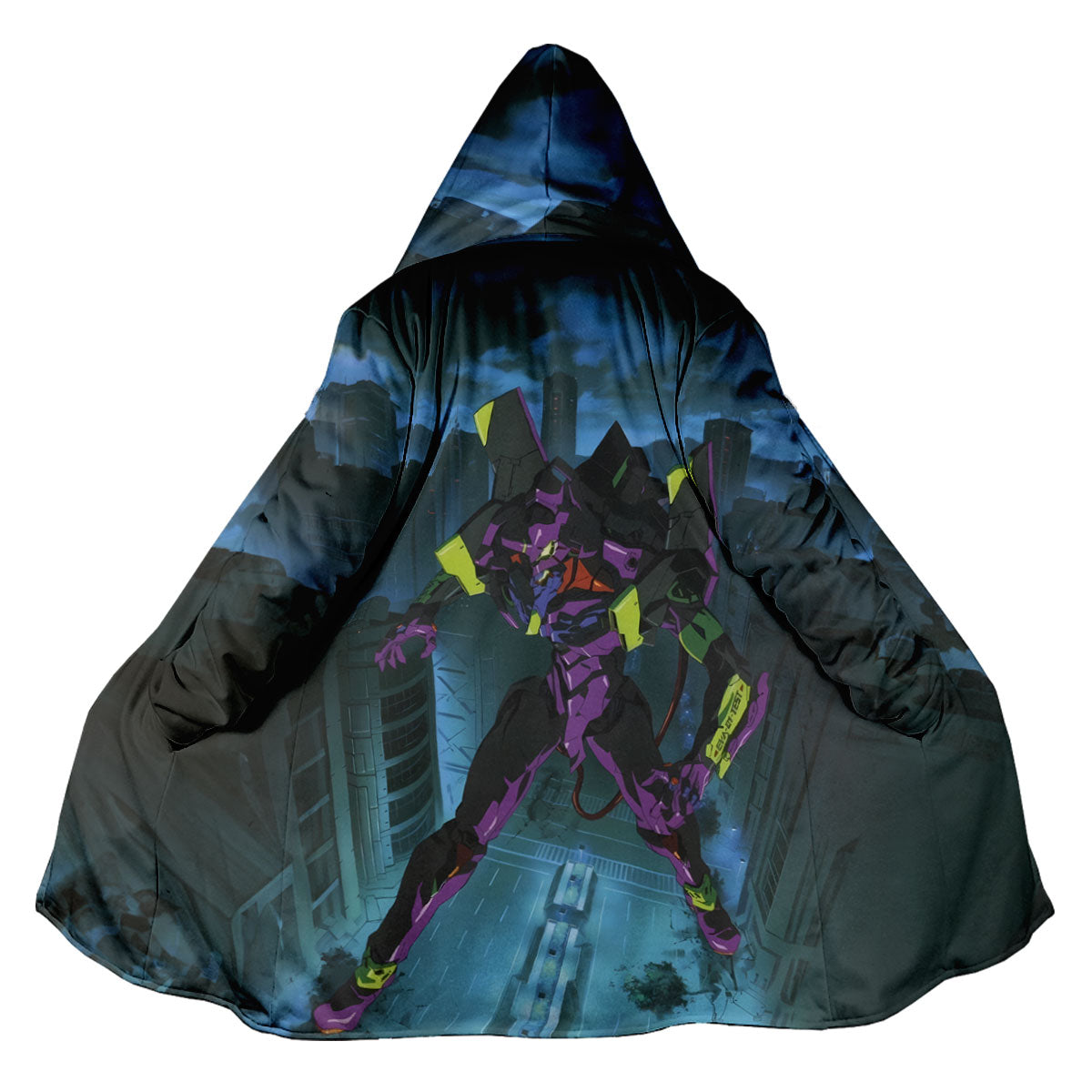 Eva-01 In City Confronting Enemies Anime Apparel