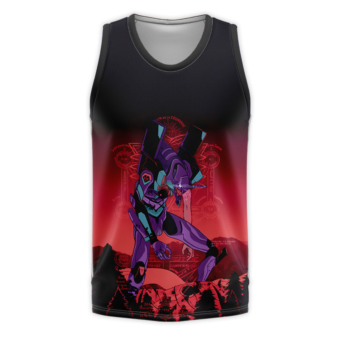 Eva-01 Unit-01 Standing Crimson Wasteland Anime Apparel