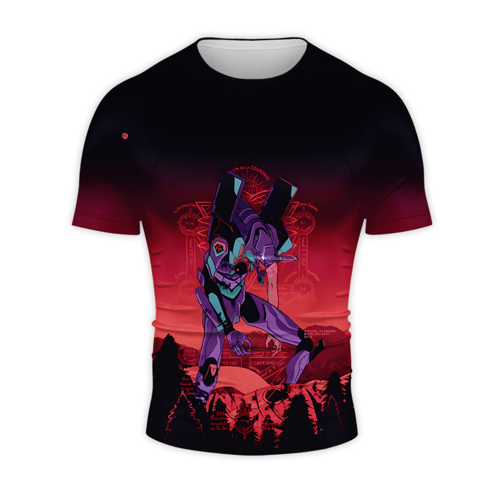 Eva-01 Unit-01 Standing Crimson Wasteland Anime Apparel