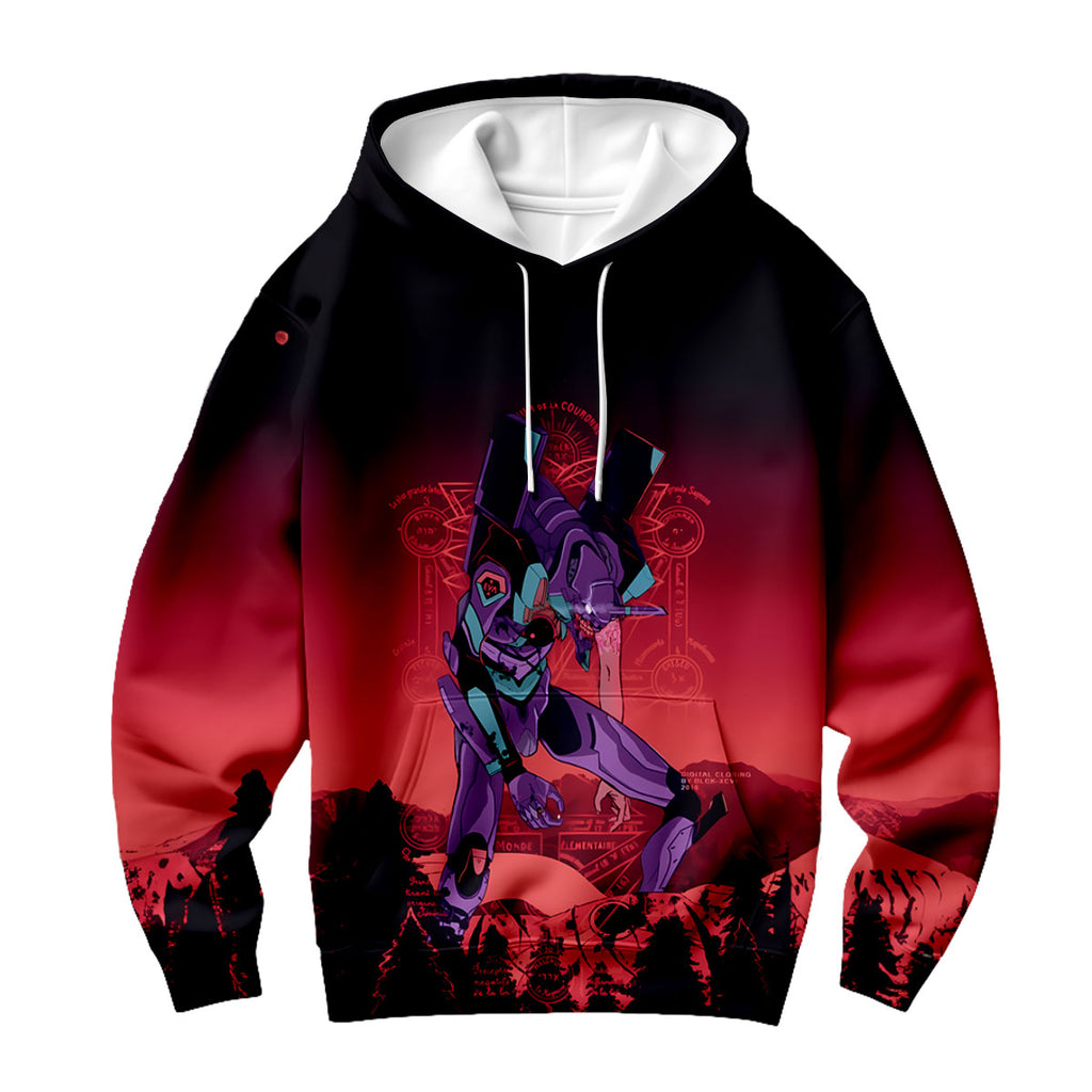 Eva-01 Unit-01 Standing Crimson Wasteland Anime Apparel