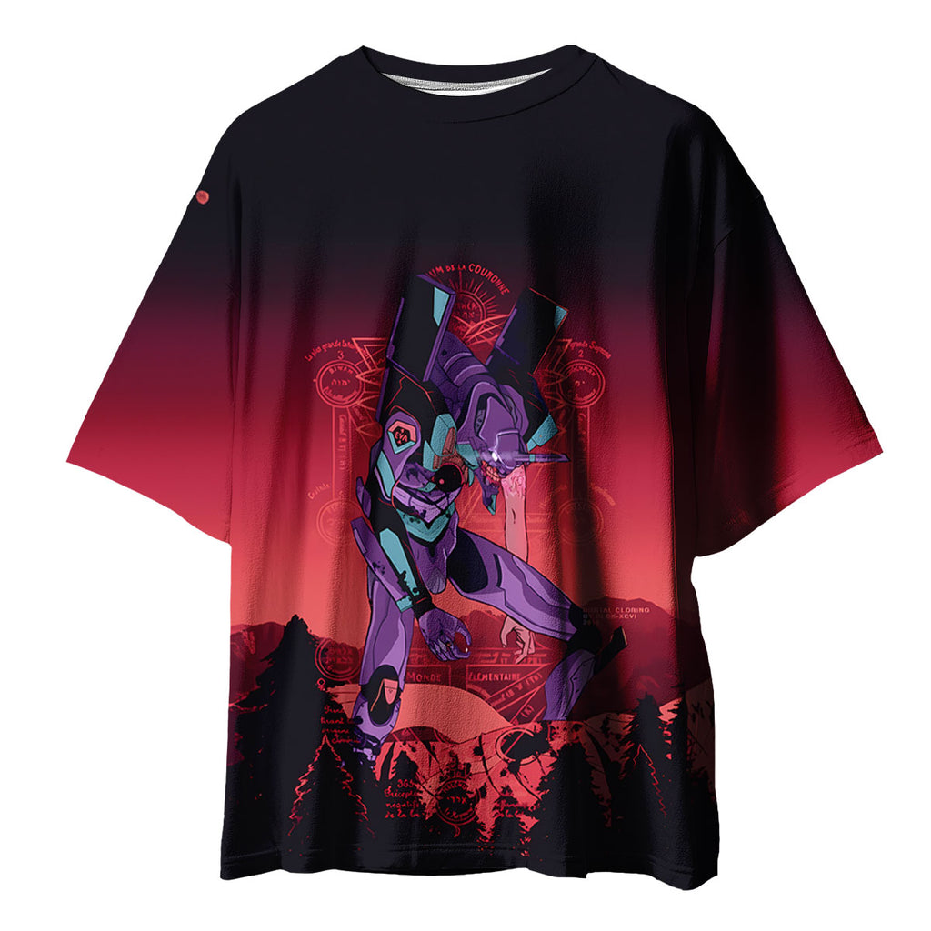 Eva-01 Unit-01 Standing Crimson Wasteland Anime Apparel