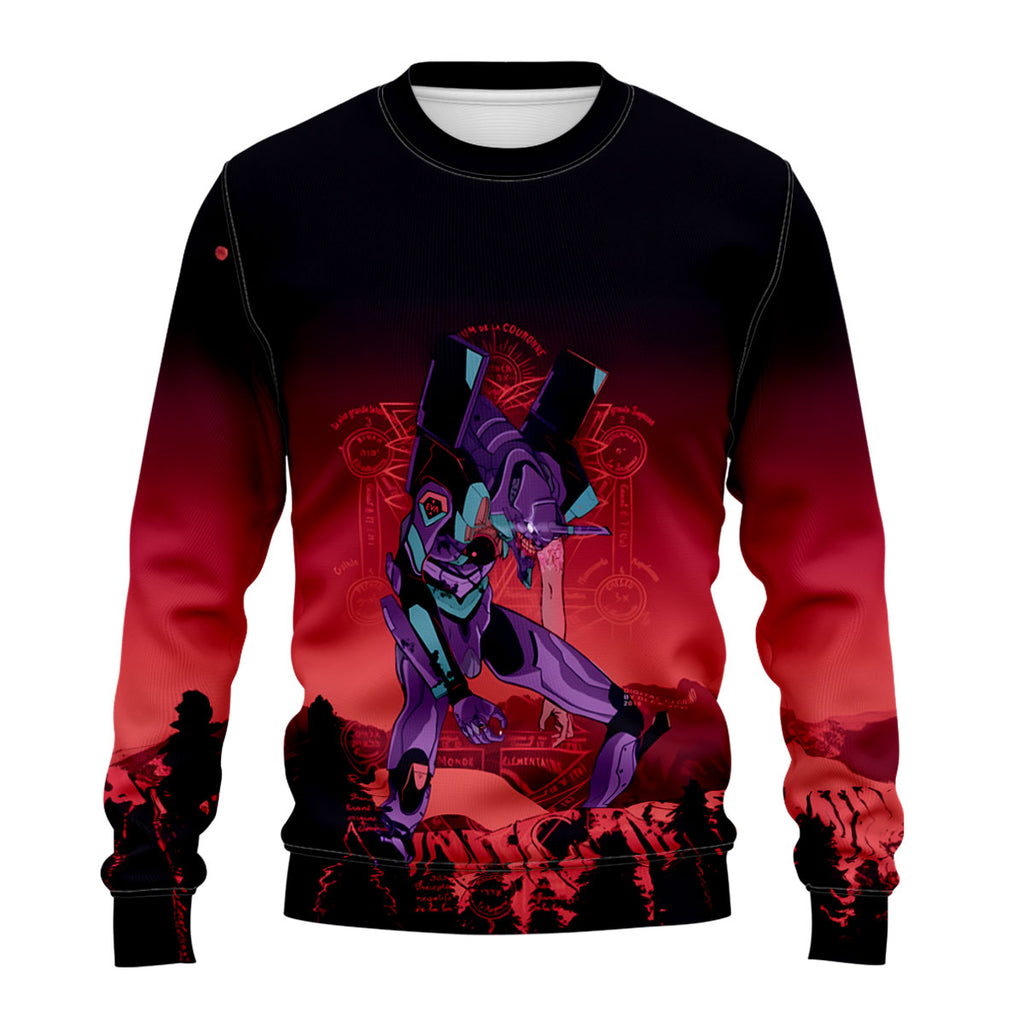 Eva-01 Unit-01 Standing Crimson Wasteland Anime Apparel