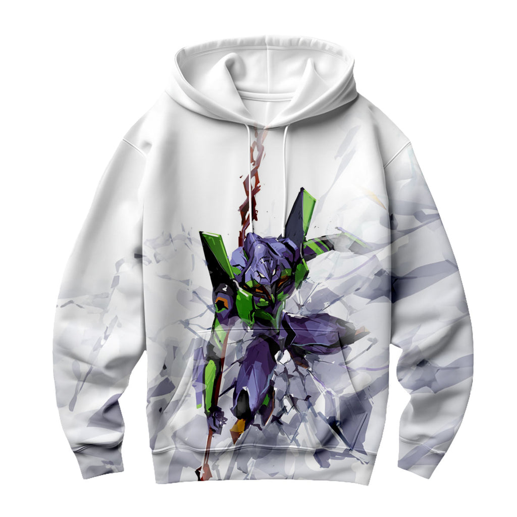 Eva-01 Unit-01 Wielding Spear Anime Apparel