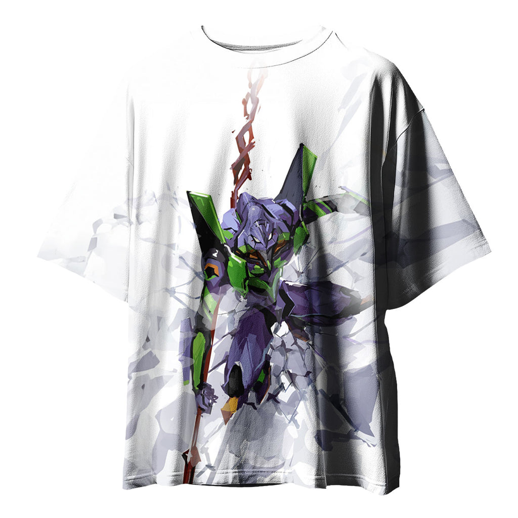 Eva-01 Unit-01 Wielding Spear Anime Apparel