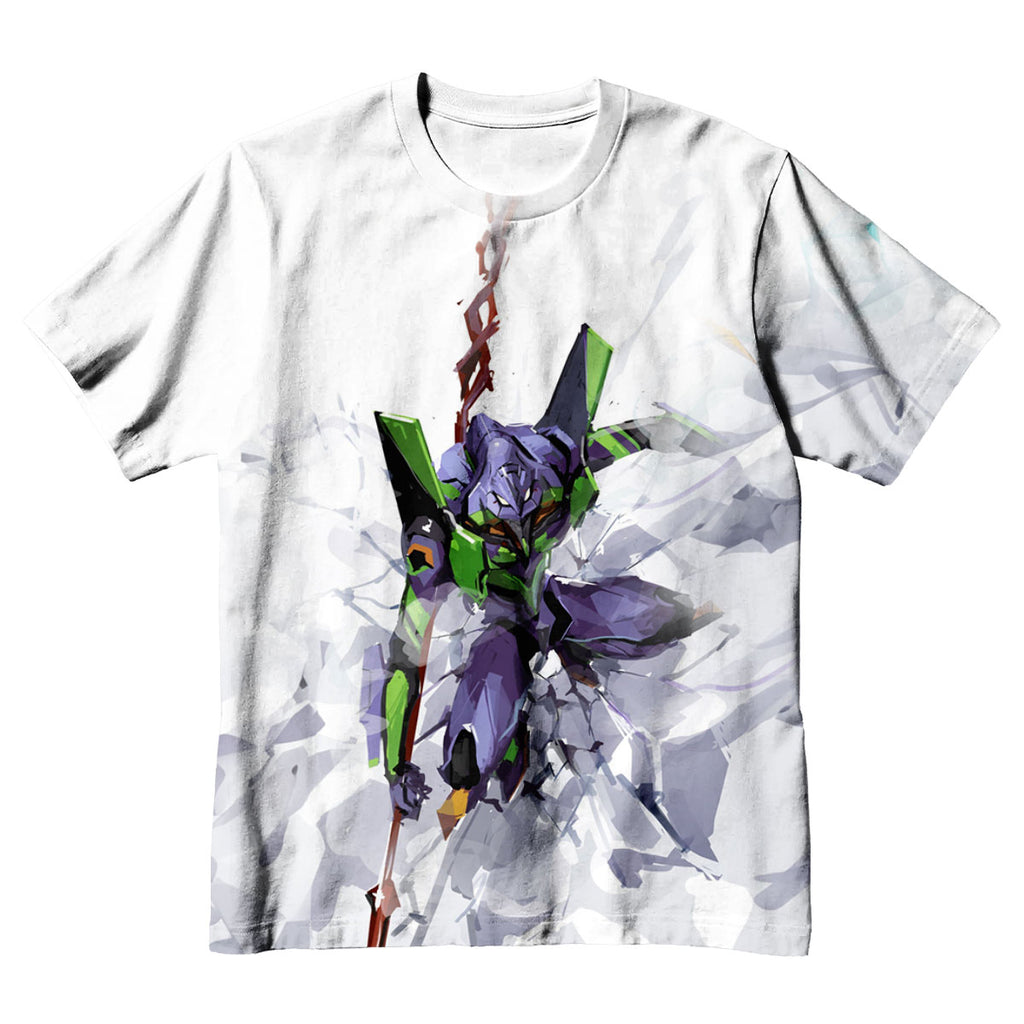 Eva-01 Unit-01 Wielding Spear Anime Apparel