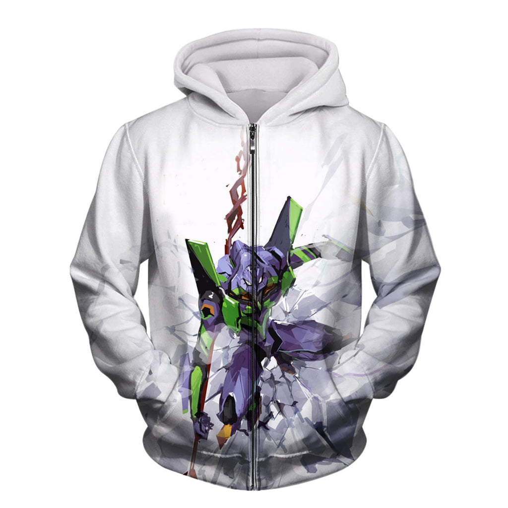 Eva-01 Unit-01 Wielding Spear Anime Apparel