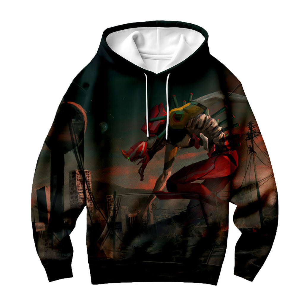 Eva Unit02 Rampaging Through City Anime Apparel