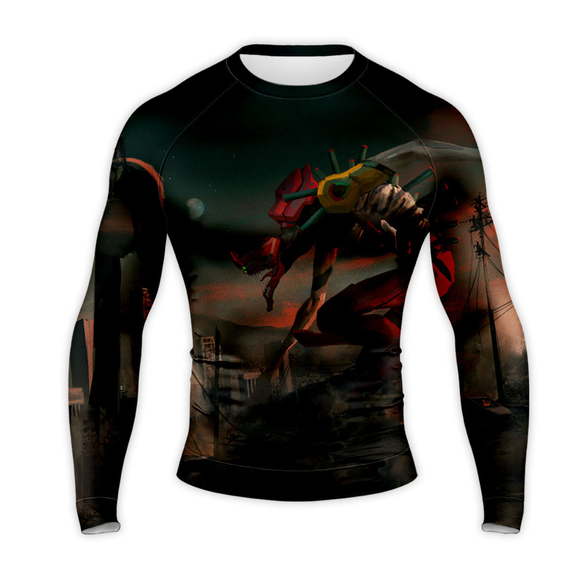 Eva Unit02 Rampaging Through City Anime Apparel
