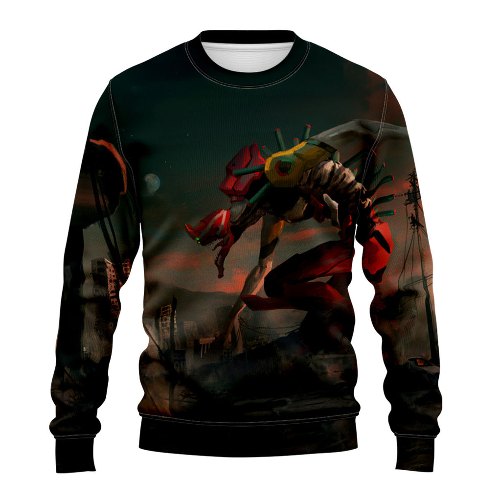 Eva Unit02 Rampaging Through City Anime Apparel