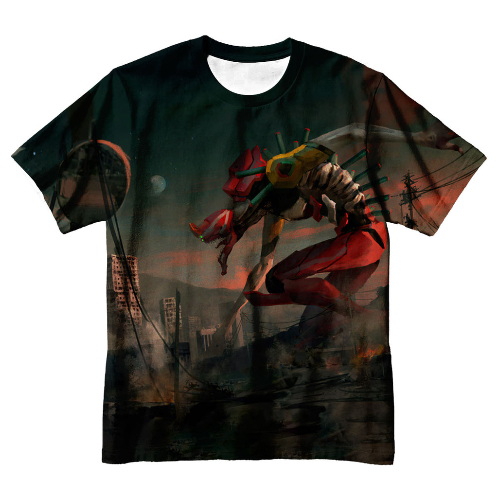 Eva Unit02 Rampaging Through City Anime Apparel