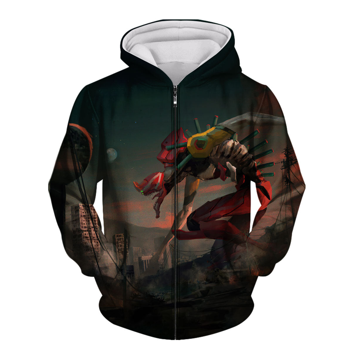 Eva Unit02 Rampaging Through City Anime Apparel