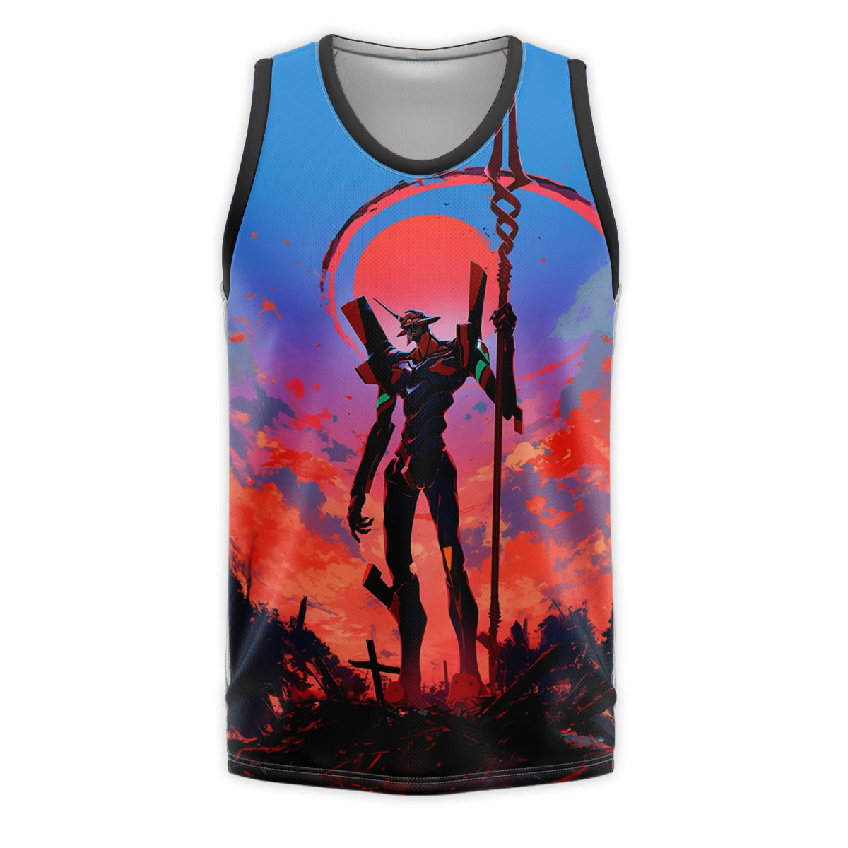 Eva01 Holding Rifle Standing Anime Apparel