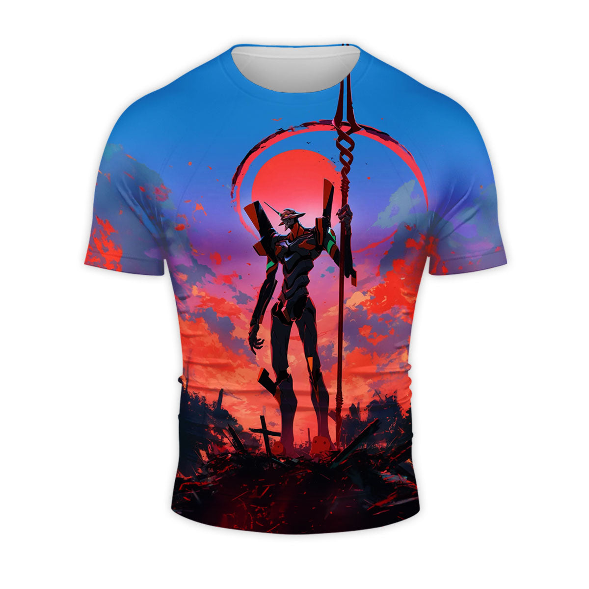 Eva01 Holding Rifle Standing Anime Apparel