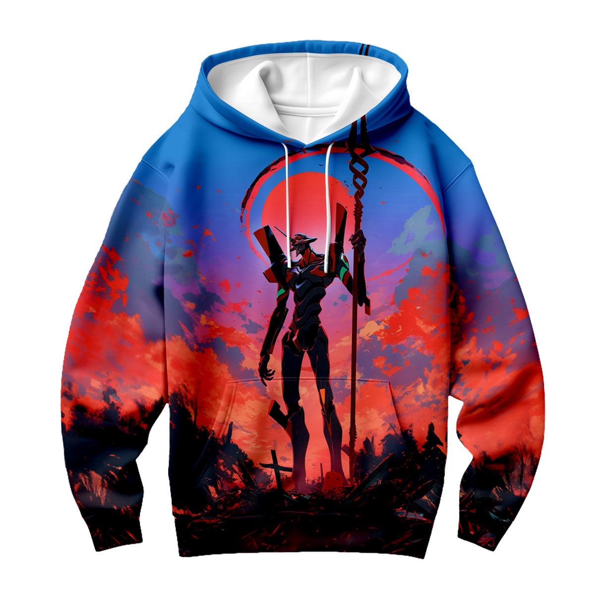 Eva01 Holding Rifle Standing Anime Apparel
