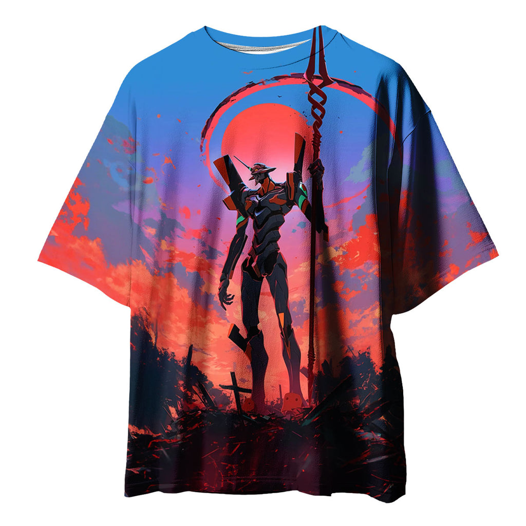 Eva01 Holding Rifle Standing Anime Apparel