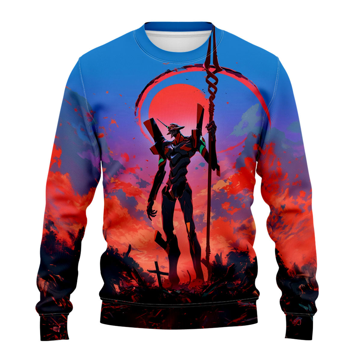 Eva01 Holding Rifle Standing Anime Apparel