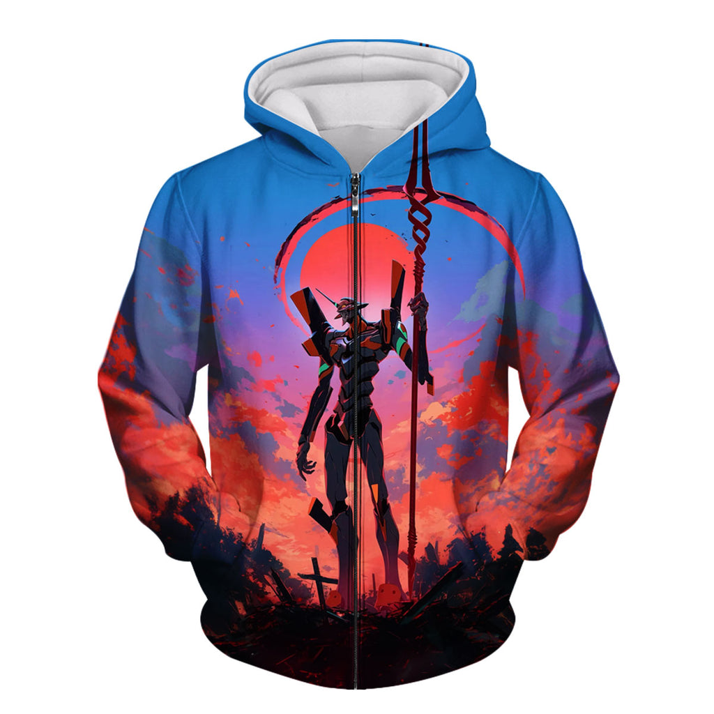Eva01 Holding Rifle Standing Anime Apparel