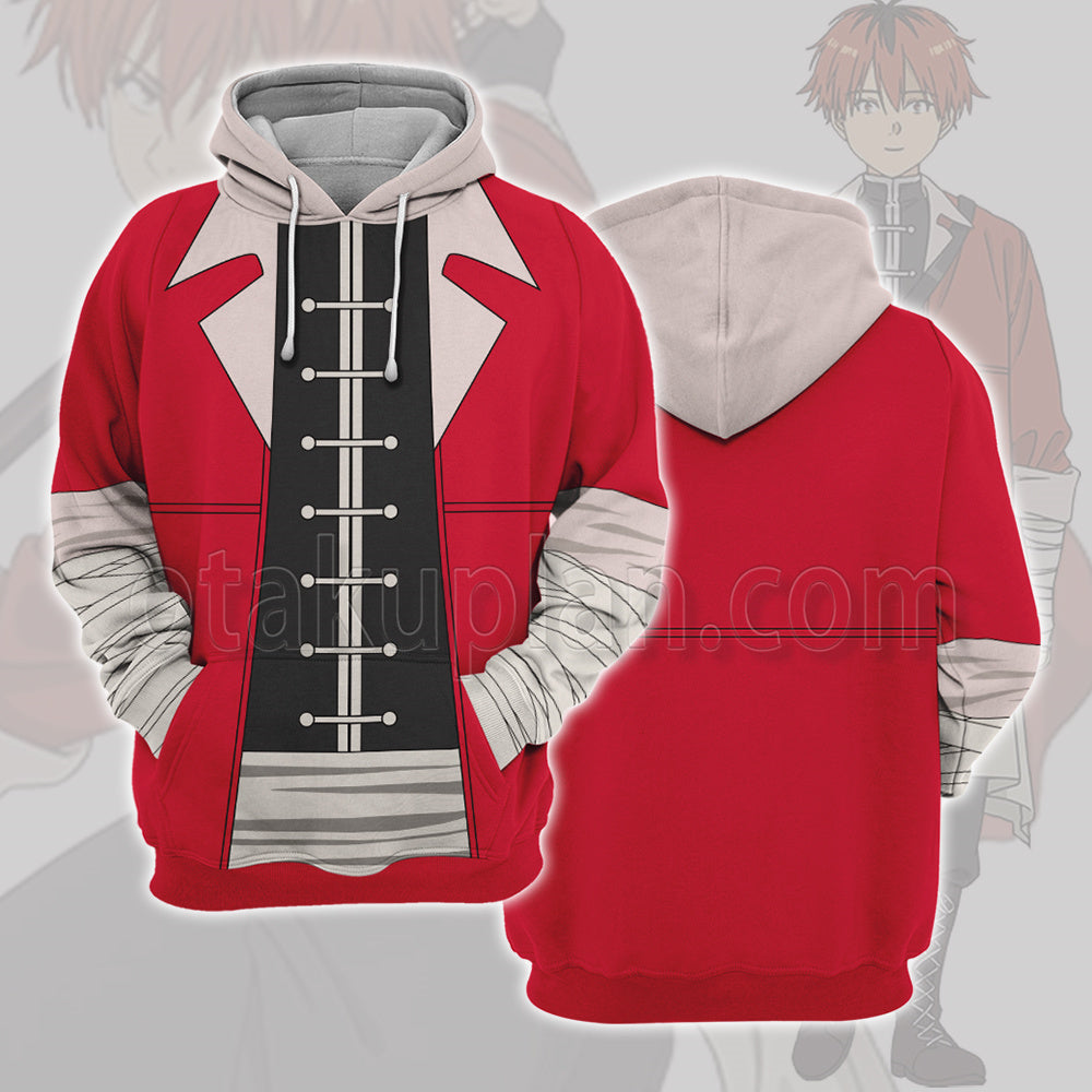 Frieren Stark Red Clothing Cosplay Hoodie