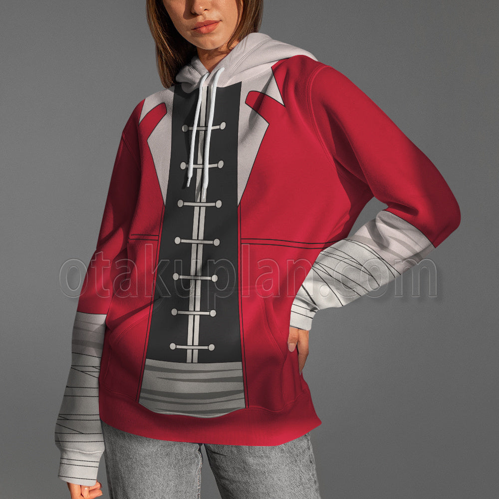 Frieren Stark Red Clothing Cosplay Hoodie