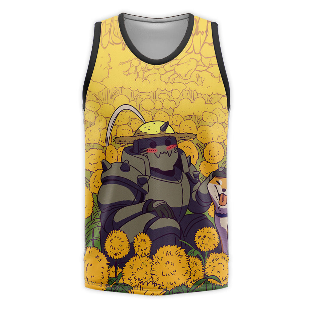 Fullmetal Alchemist Alphonse Dog Flower Field Anime Apparel